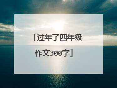 过年了四年级作文300字