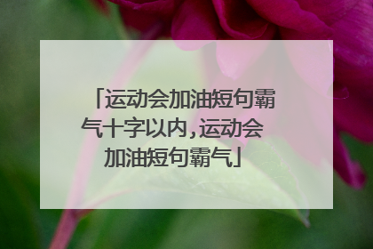 运动会加油短句霸气十字以内,运动会加油短句霸气