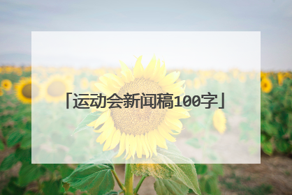 运动会新闻稿100字