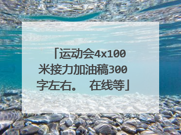 运动会4x100米接力加油稿300字左右。 在线等