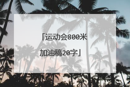运动会800米加油稿20字