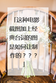 这种电影截图加上经典台词的图是如何让制作的???