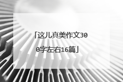 这儿真美作文300字左右16篇