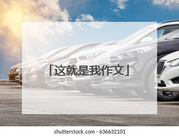 这就是我作文