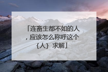 连畜生都不如的人,应该怎么称呼这个 {人} 求解