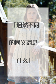 迥然不同的同义词是什么