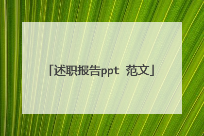 述职报告ppt 范文