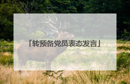 转预备党员表态发言