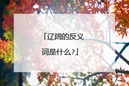 辽阔的反义词是什么?