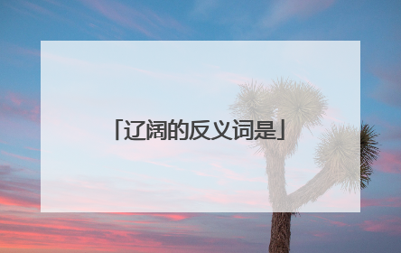 辽阔的反义词是