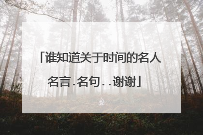谁知道关于时间的名人名言.名句..谢谢