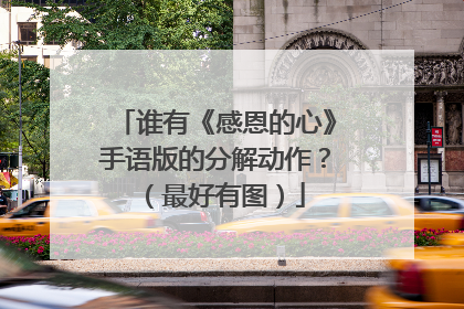 谁有《感恩的心》手语版的分解动作?(最好有图)