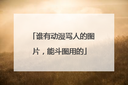 谁有动漫骂人的图片，能斗图用的