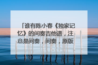 谁有陈小春《独家记忆》的间奏吉他谱，注意是间奏，间奏，原版间奏。谢谢。