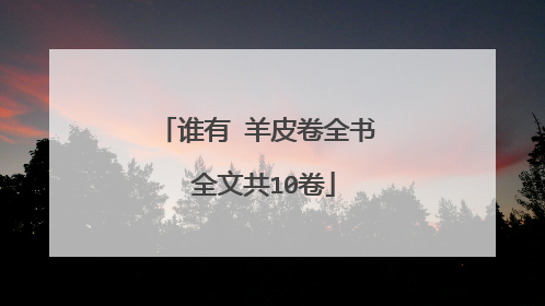 谁有 羊皮卷全书 全文共10卷