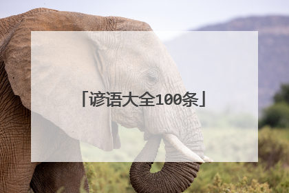 谚语大全100条