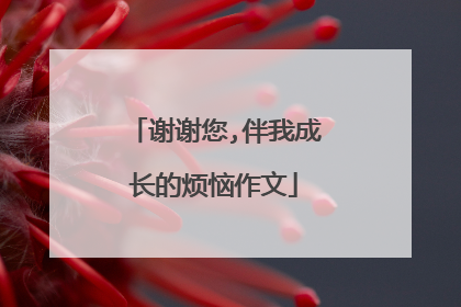 谢谢您,伴我成长的烦恼作文