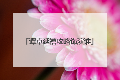 谭卓延禧攻略饰演谁