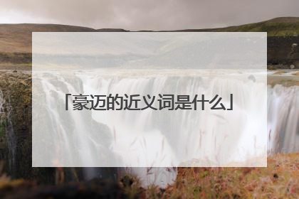 豪迈的近义词是什么