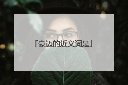 豪迈的近义词是