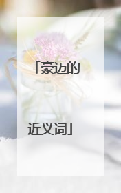 豪迈的近义词