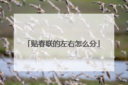 贴春联的左右怎么分