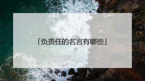 负责任的名言有哪些