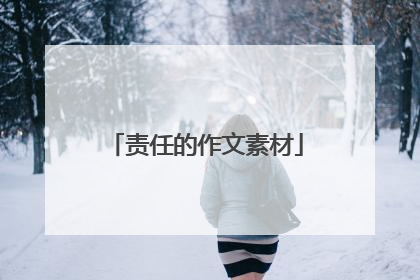 责任的作文素材