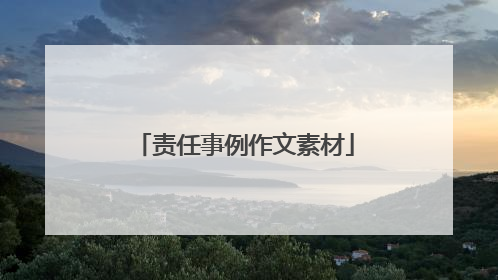 责任事例作文素材