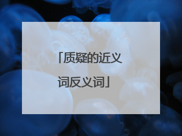 质疑的近义词反义词