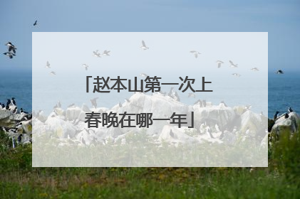 赵本山第一次上春晚在哪一年