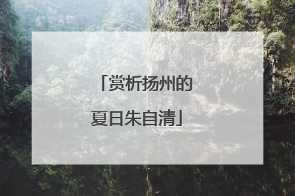 赏析扬州的夏日朱自清