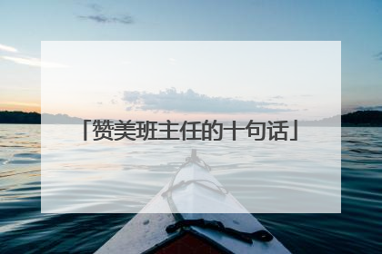 赞美班主任的十句话