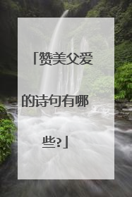 赞美父爱的诗句有哪些?