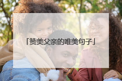 赞美父亲的唯美句子