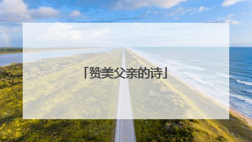 赞美父亲的诗