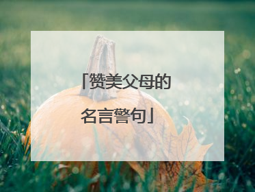 赞美父母的名言警句
