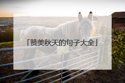 赞美秋天的句子大全