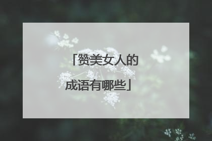 赞美女人的成语有哪些