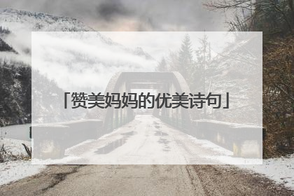 赞美妈妈的优美诗句