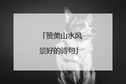 赞美山水风景好的诗句
