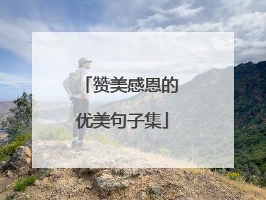 赞美感恩的优美句子集