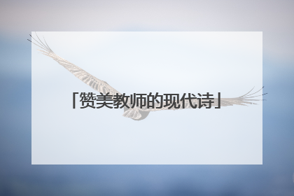 赞美教师的现代诗
