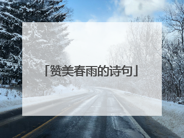 赞美春雨的诗句