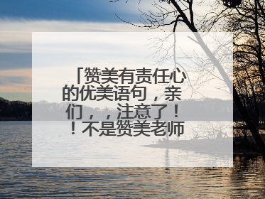 赞美有责任心的优美语句,亲们,,注意了!!不是赞美老师的哟!!!