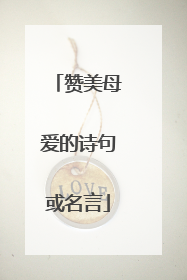 赞美母爱的诗句或名言