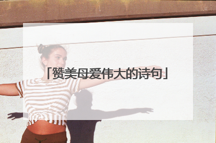 赞美母爱伟大的诗句