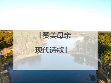 赞美母亲现代诗歌