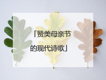 赞美母亲节的现代诗歌