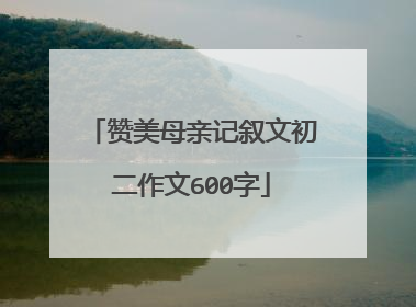 赞美母亲记叙文初二作文600字